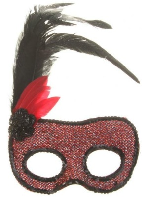 Red & Black Carnival Maske