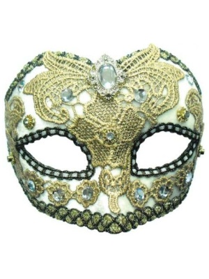 Gull øyemaske maskerade