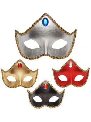 Metallic domino maske