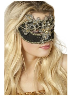 Black & Gold Venetian maske
